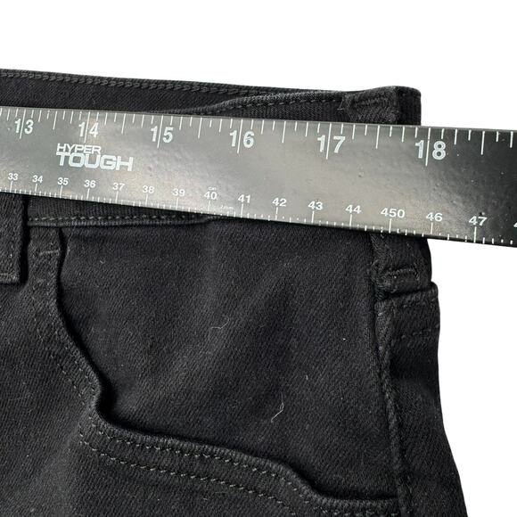 PILCRO ANTHROPOLOGIGE Women's 18 Black Dark Stretch Flare Denim Jeans Pockets - Picture 4 of 6